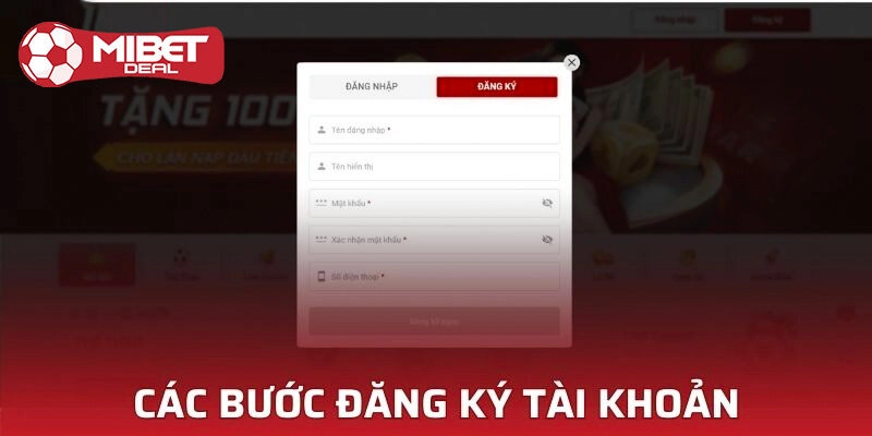 Quy trình đăng ký Mibet cực dễ