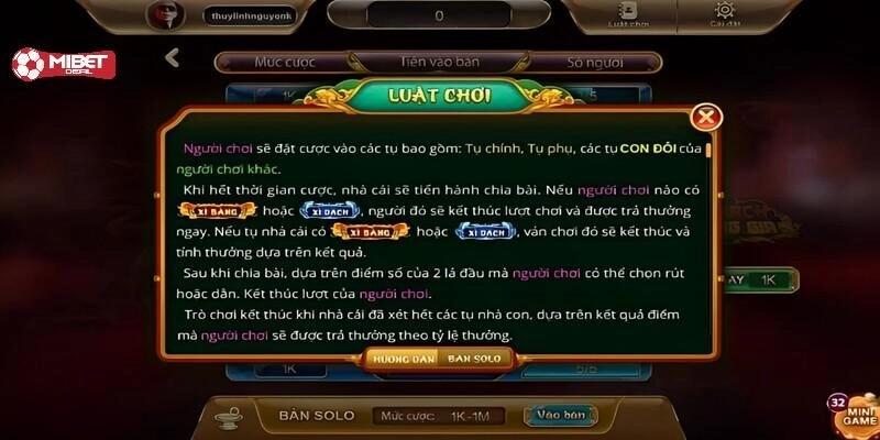 Hướng dẫn chơi xì dách